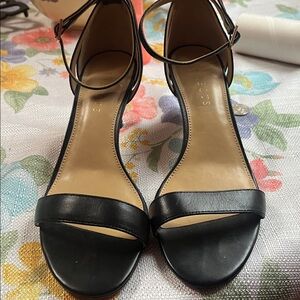 Talbots Black High Heels 7.5 leather